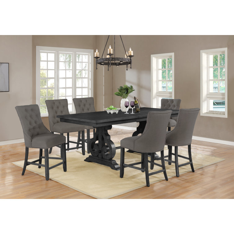 Canora Grey Mccarter Counter Height Extendable Dining Set Wayfair